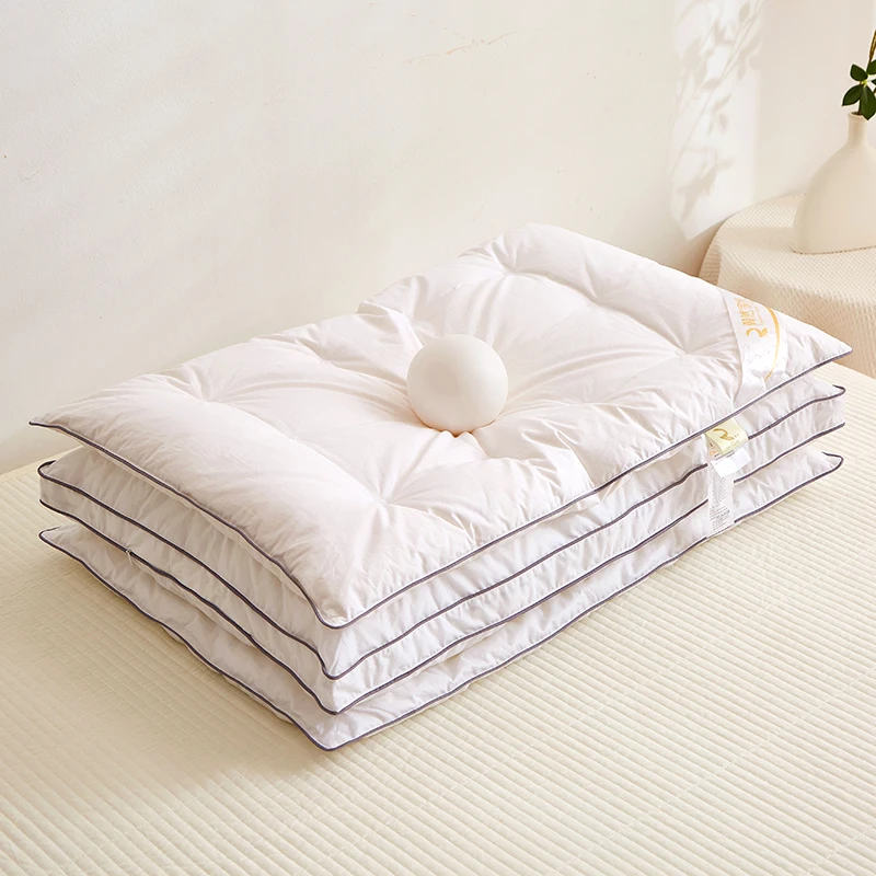 

Easyum 48*74cm queen 100% cotton 95% goose down feather Home and decoration Sleeping neck 3 in 1pillows