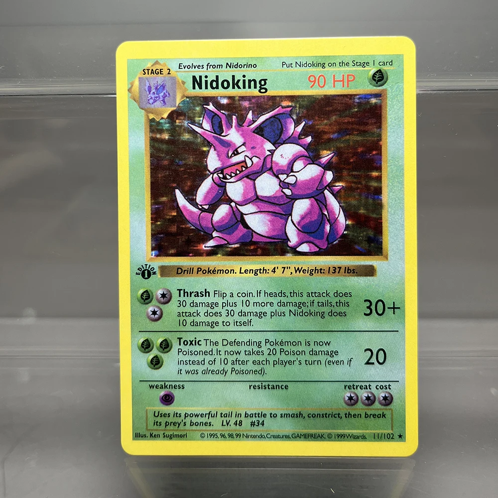 PKM Fossil/Base Set PROXY Cards Charizard Venusaur Blastoise Game Collection Cards Game Toys Card Hobbies