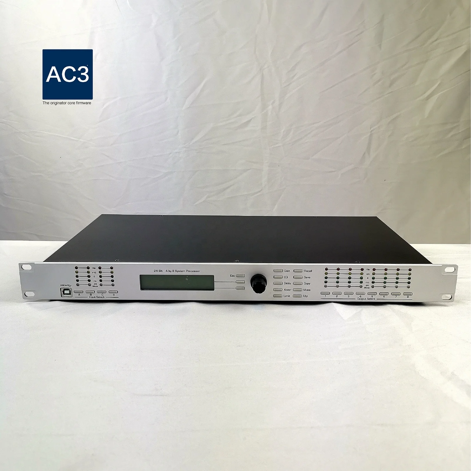 4In8Out Professional DSP Speaker Processor Crossover EQ Limiter for Live Stage Performance