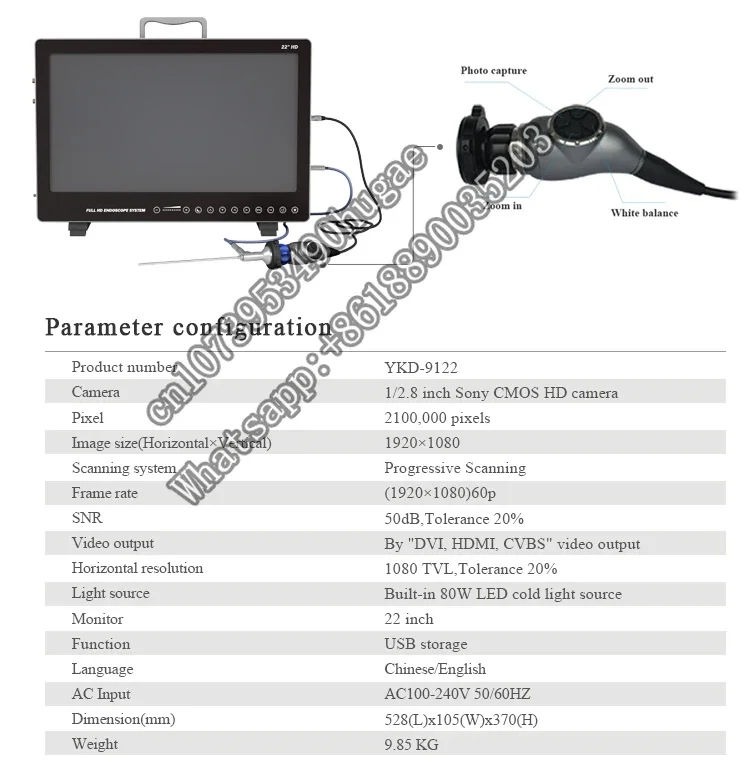 Cystoscope set Medical  from IKEDA YKD-9122 HD 1080P