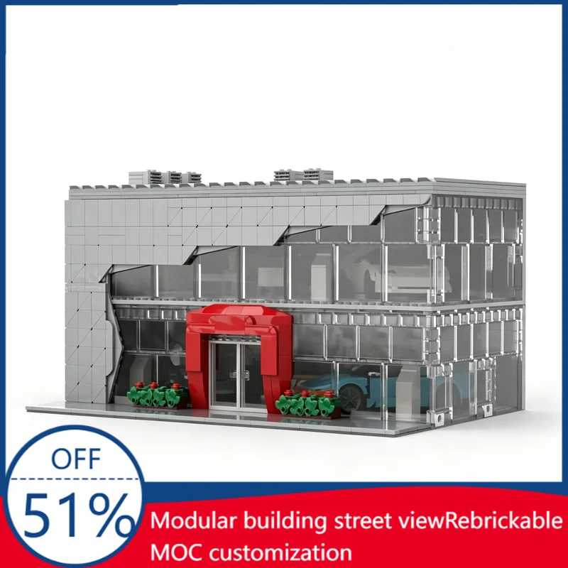 NEW 2015Pcs Modular Car Show Display For 3 Speed Champions Models Custom Building Blocks Modern Car Showroom Model Toy Xmas Gift