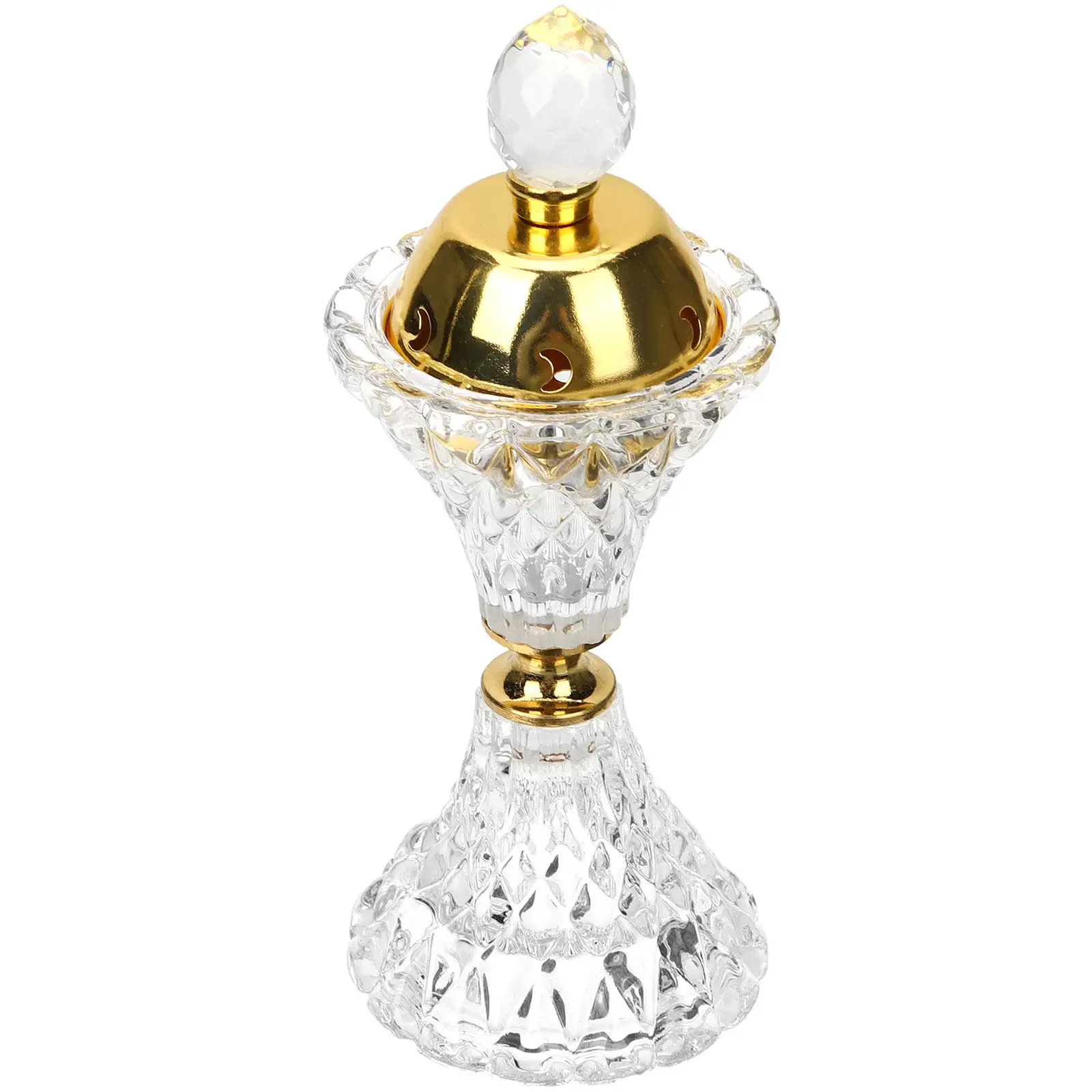 Crystal Incense Burner Saudi Style Decorative Censer for Tea Ceremony Home Office Desktop Aroma Stove Indoor Censer Decor