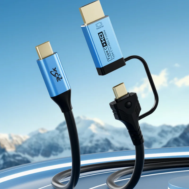 4K 60Hz USB Type C to Type C HDMI Cable Thunderbolt 3 Compatible with MacBook IPad pro Laptop