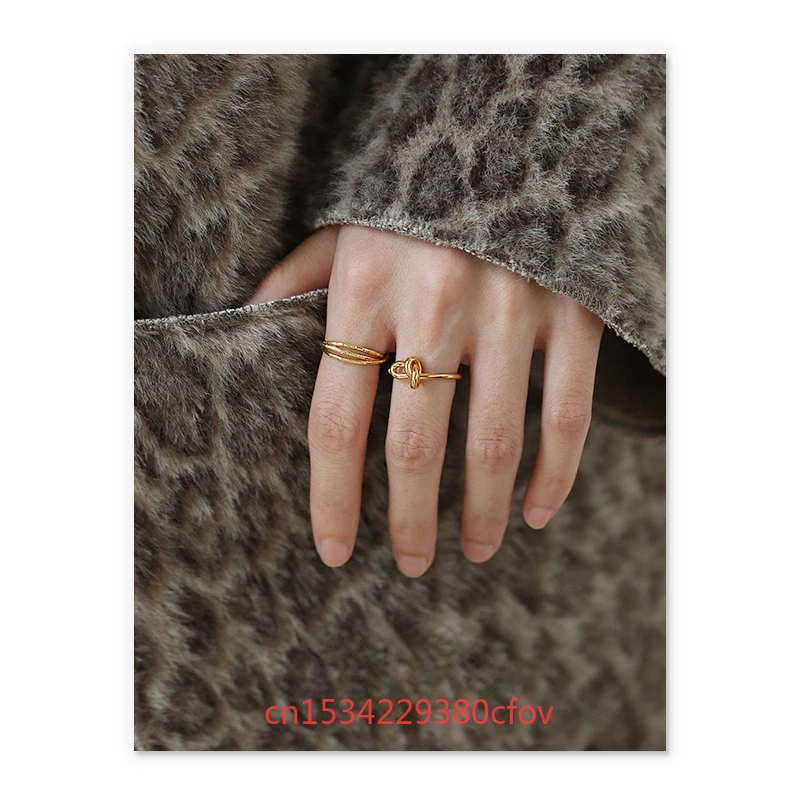 Ancient Methods Heritage Vietnamese Sand Gold Ring Fashion Simplicity Retro Style Personality Layering Accessories Ladies Gift