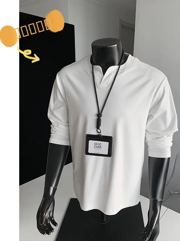 

Men's V-Ne Thiened Long Sve Thermal T-irt Winter Warm Base Layer irt Casual Loose Fit Faionable Winter T-irt