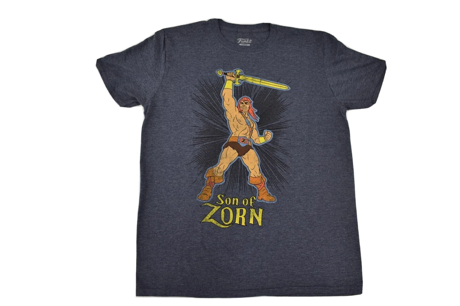 Funko Mens Son Of Zorn Heather Blue With Raised Sword T Shirt New Xs S L