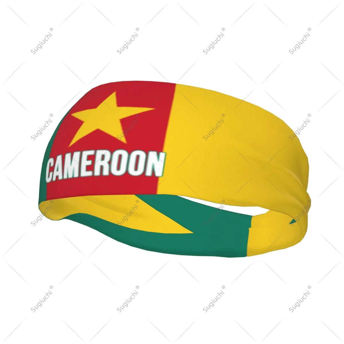 

Эластичные широкие повязки на голову с флагом Камеруна для мужчин и женщин, для йоги, фитнеса, тенниса, бега, занятий в спортзале