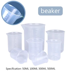 50ML/100ML/300ML/500ML Dropper Container Utensil Liquid Equipment Plastic Beaker Cup for Laboratory Beaker Graduated