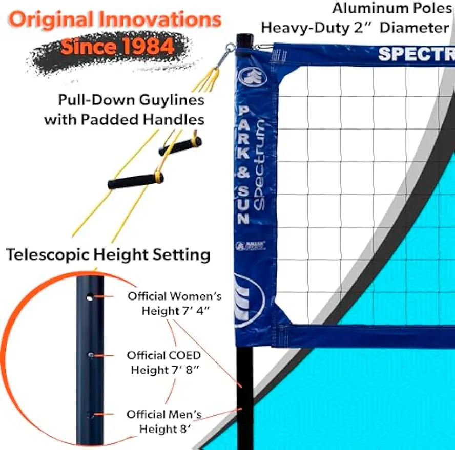 Adjustable Professional Outdoor Volleyball Net System with Quick Setup and Durable Aluminum Poles for All Skill Levels