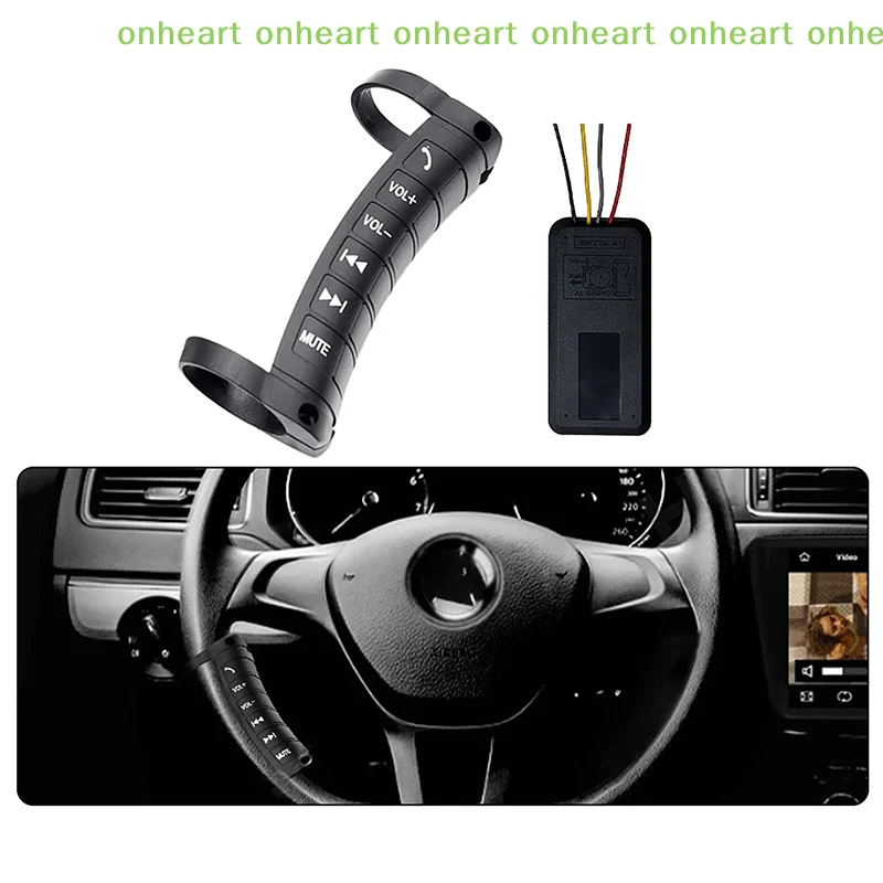 [C]Universal Multi-wheel Wireless Car Multi Steering Wheel Control Remote Controls Car Multi-function Switch Buttons for Android