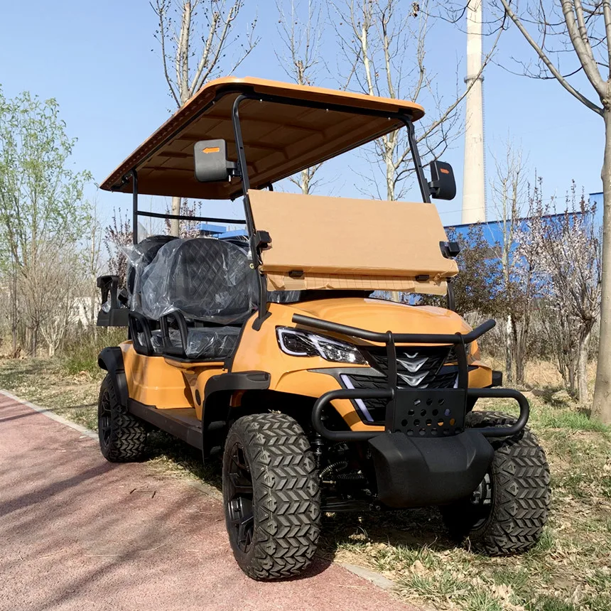 American low-priced 6-seat wild Electric Golf Cart off-Road Tire Car Customizable Trailer Hook Box Cargo Partner