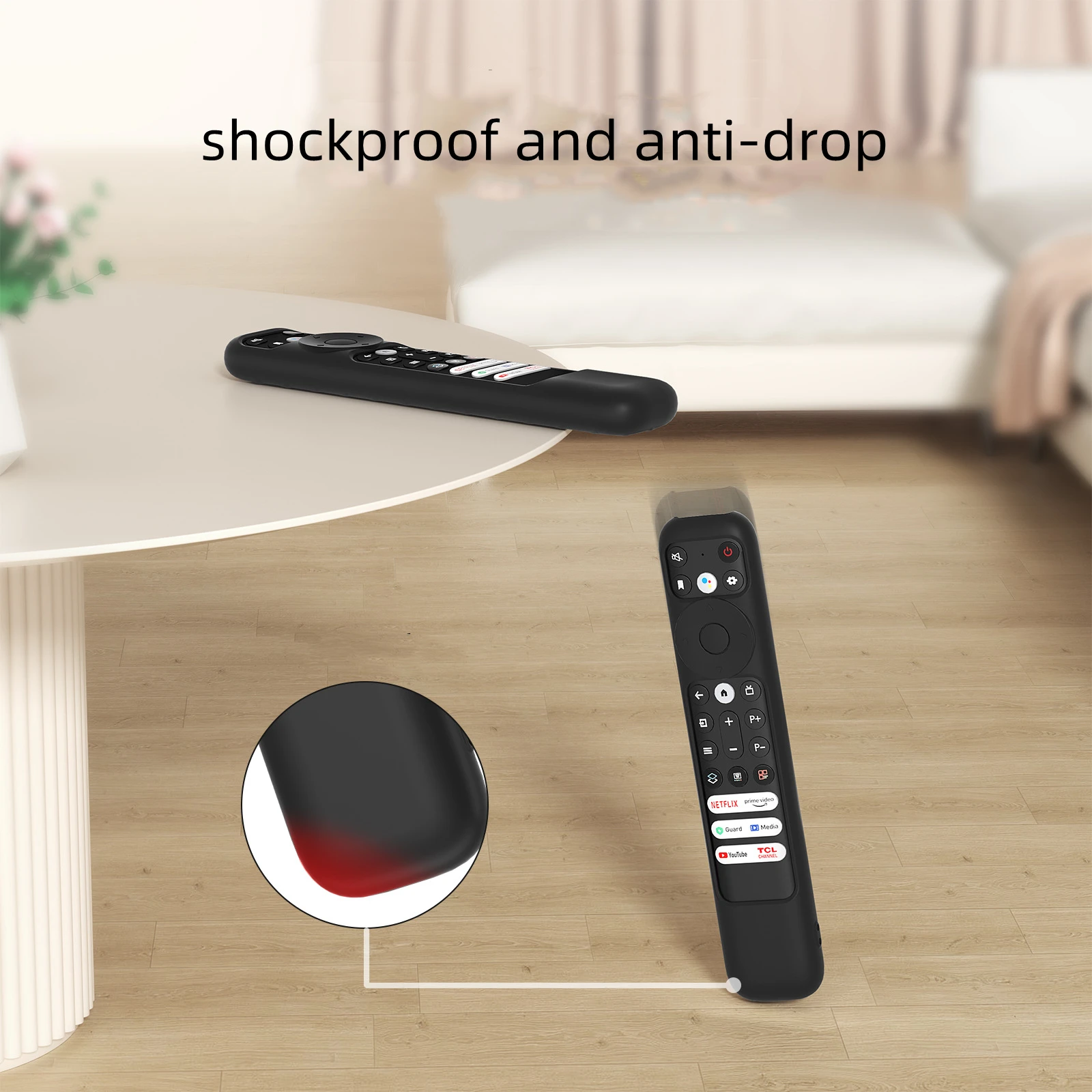 Silicone Case for TCL Smart  TV Remote Control RC902 Dustproof Shockproof Cover for TCL RC902 TV