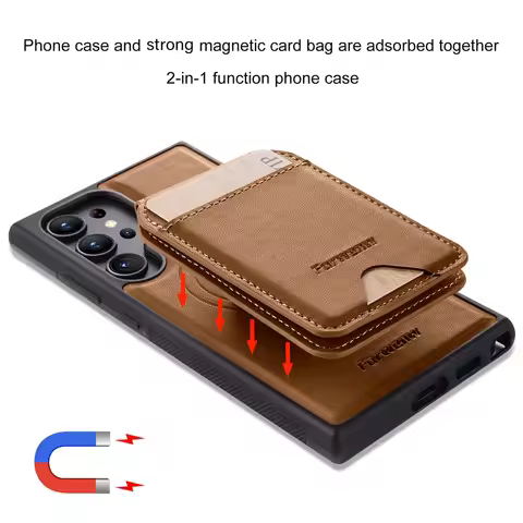 For Samsung Galaxy S25 Ultra S24 S23 S22+ Plus Note 20 A56 A55 A36 A35 A25 A16 A15 Detachable Wallet RFID Blocking Magnetic Case