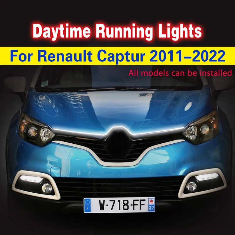 

1pcs For Renault Captur 2011-2022 Car DRL 12V LED Daytime Running Light Waterproof Decorative Atmosphere Lamps Ambient Light