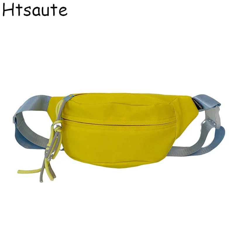 Chest Bags For Ladies Nylon Shoulder Crossbody Bag Casual Solid Color Large Capacity Waist Pack Bag Ladies Sport Running Bag