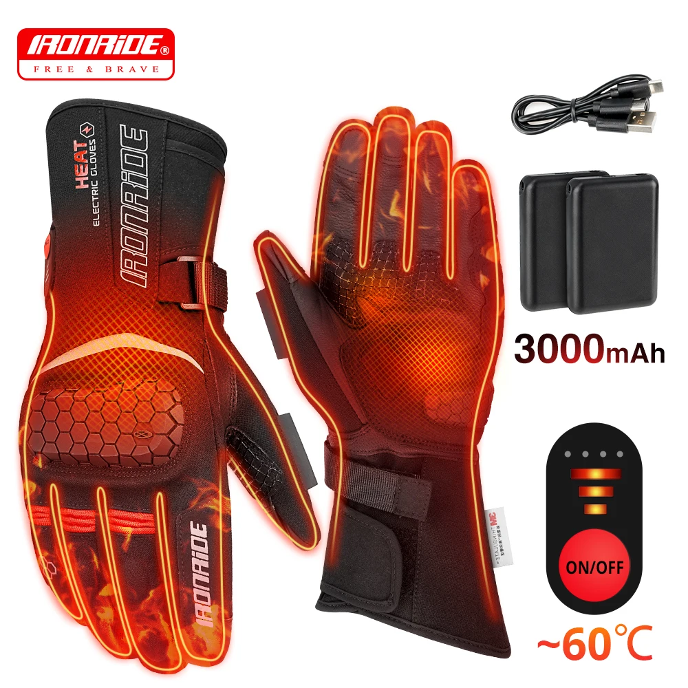 

Waterproof Rechargeable Electric Heated Gloves Women Men Touchscreen Winter Thermal Warmer Heating Gloves for Motorbike Skiing