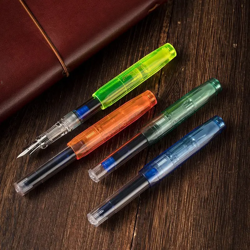 

PAILI 007 Pocket Small Fountain Pen Lipstick Portable Short High Beauty Interchangeable Ink Bag Writing Pens Office Student Gift