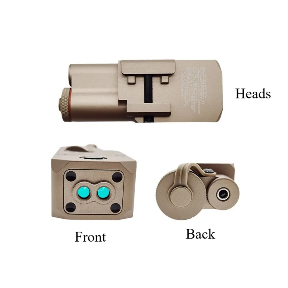 يمكن تجهيز مؤشر ليزر معدني CQBL جانب إرجاع الأشعة تحت الحمراء بالليزر الأخضر بمصباح يدوي M600/M300 مع قاعدة