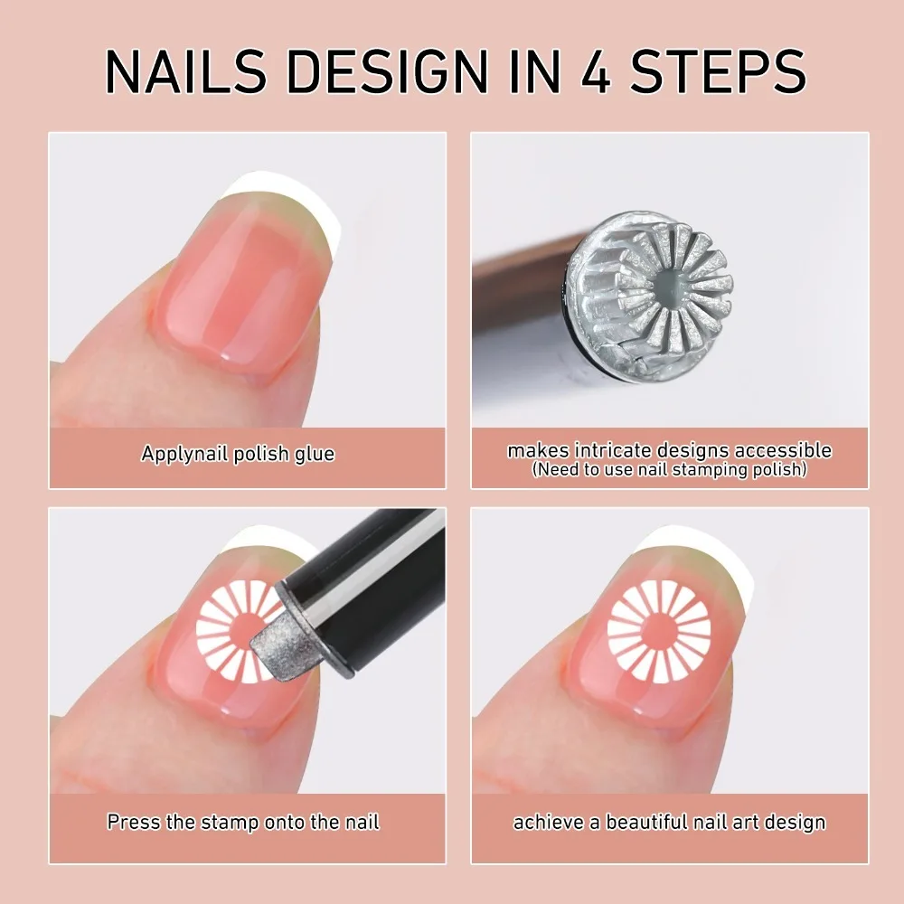 5/10/15 قطعة زهرة فراشة مسمار الفن ختم مجموعة أقلام التنقيط أدوات سهلة DIY بها بنفسك الكتابة على الجدران الأظافر ختم الختام سيليكون مسمار الفن القلم #3