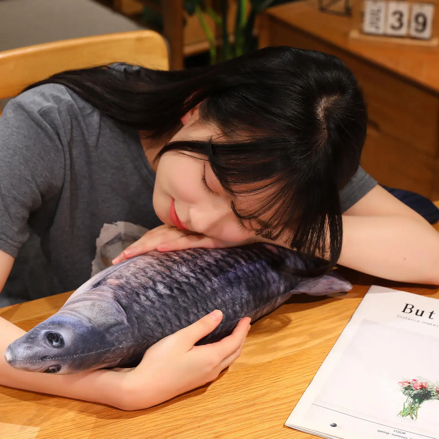 محاكاة الأسماك ألعاب من القطيفة رأس الأفعى الرنجة وسادة النوم أريكة رئيس وسادة المزحة صديق دمية