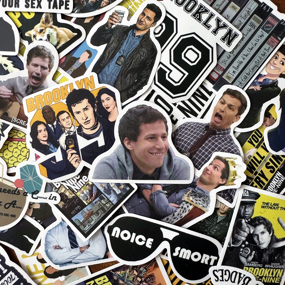 50PCS TV Comedy Series Brooklyn Nine-Nine Stickers Laptop DIY Motorcycle Luggage Phone Guitar Skateboard Cool Decals Kids Toys