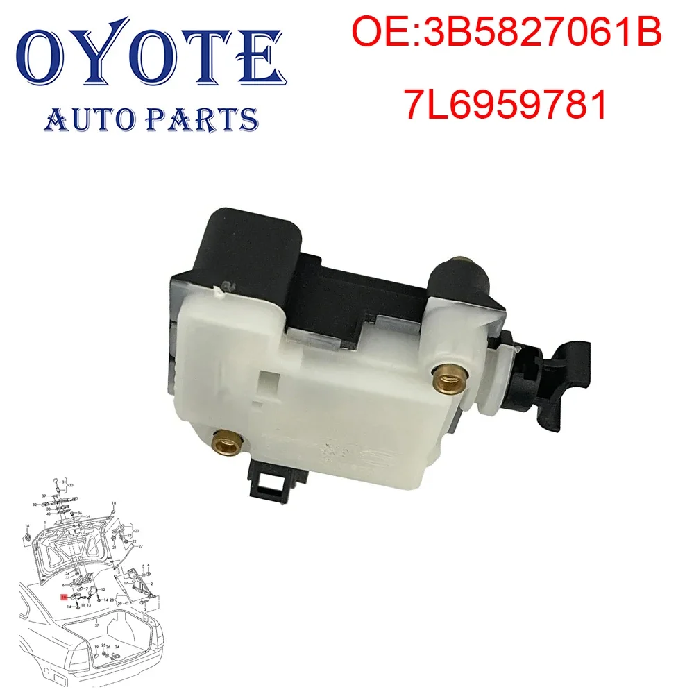 OYOTE 7L6959781 3B5827061B Bootlid Tailgate Liftgate Trunk Lock Latch Actuator Servo Motor For VW Golf Jetta MK4 Passat B5 Beet