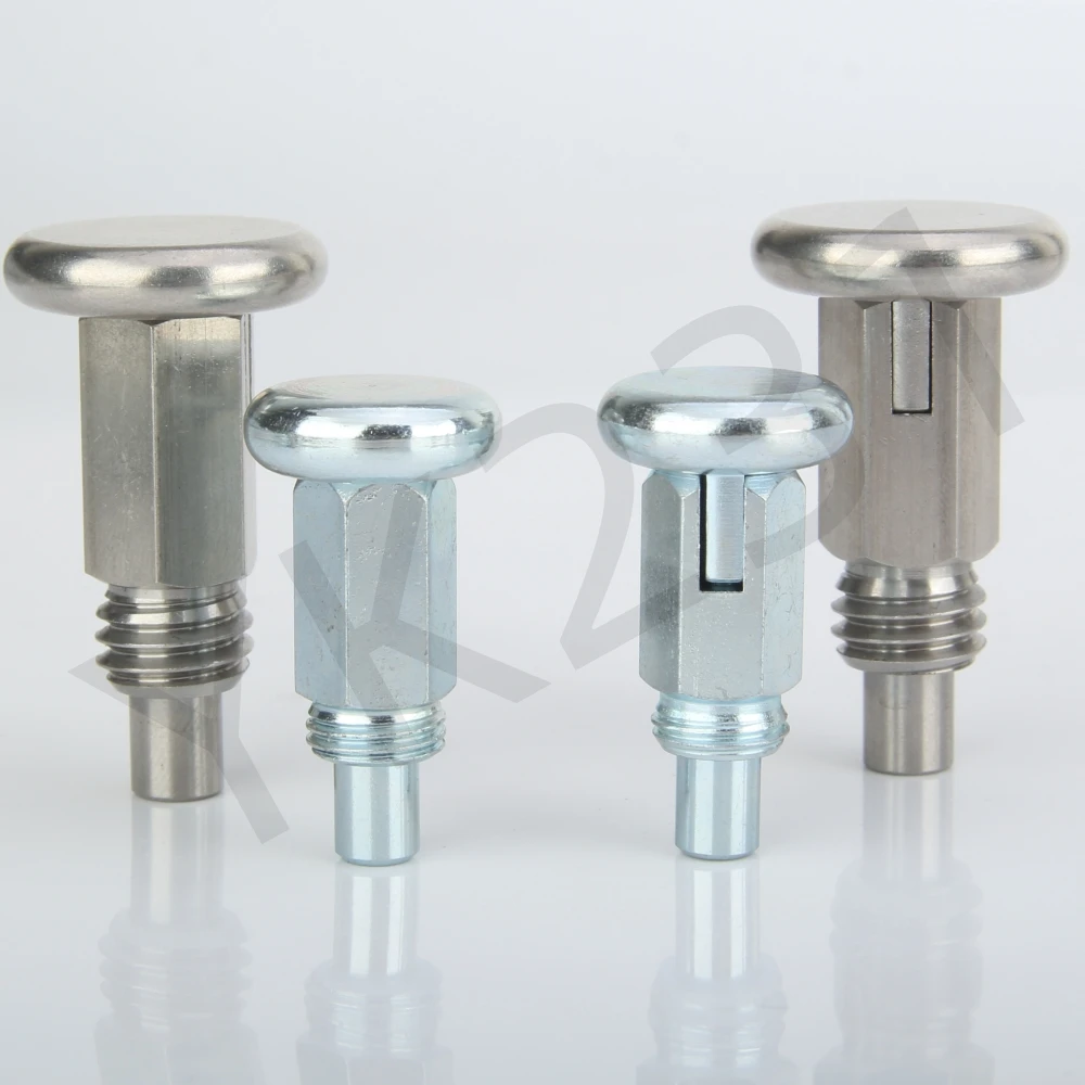 YK231 M6M8M10M12 Stainless Steel Zinc-Plated Self-Locking/Return Type Knob Plunger Fine Tooth All Metal Indexing Pin