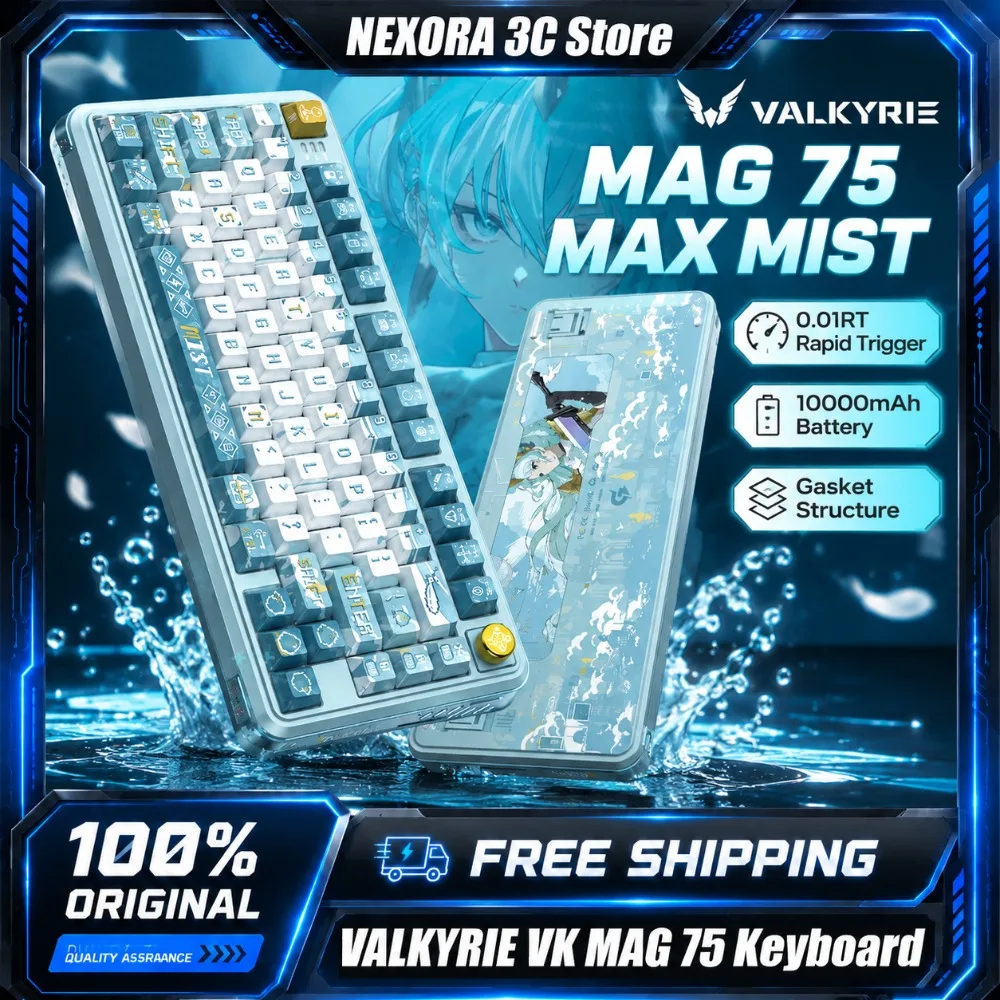 VALKYRIE VK MAG 75MAX Magnetic Switch Mechanical Keyboard 8000Hz Polling Rate 0.01RT Gaming Keyboard Valorant Gifts