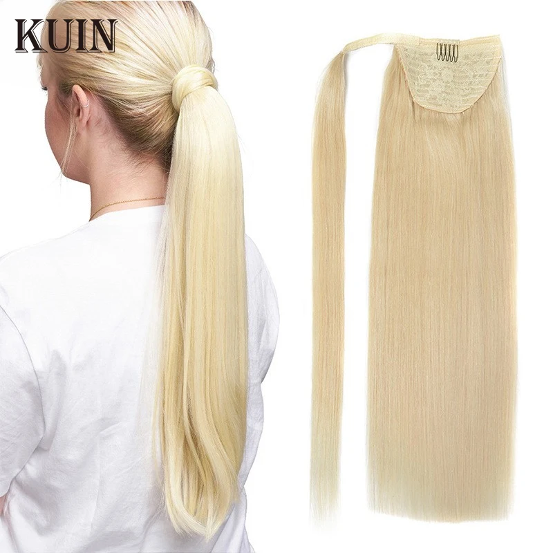 

Straight Ponytail 100% Brazilian Remy Human Hair Extensions Wrapped Around Human Hairpiece For Women Clip In Drawstring Ponytail