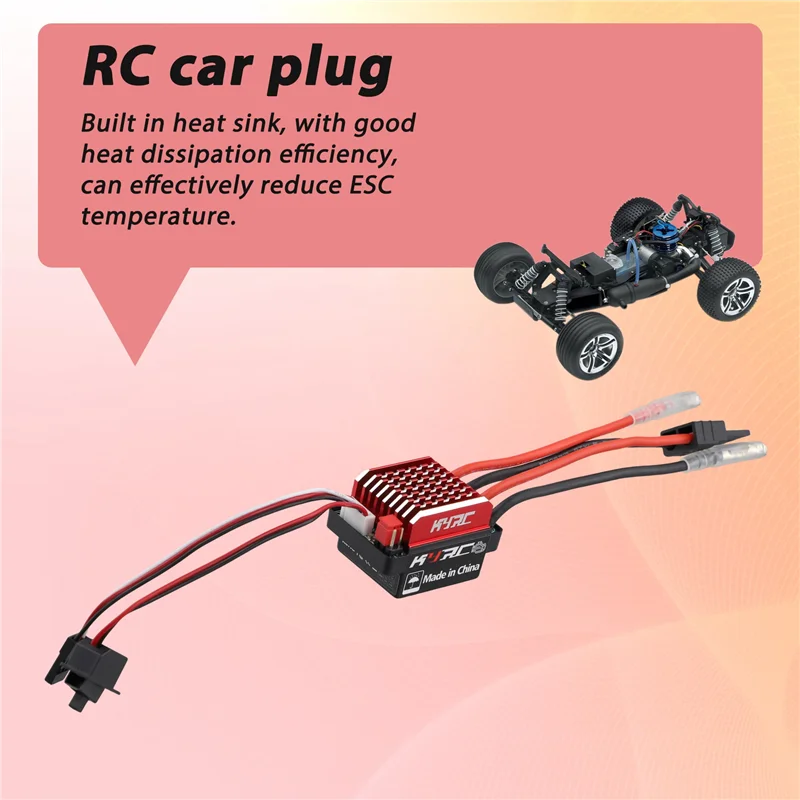 

AINY-60A ESC RC Car ESC Brushed Electric Speed Controller 6V/2A BEC Replacement For 1/10 RC Car