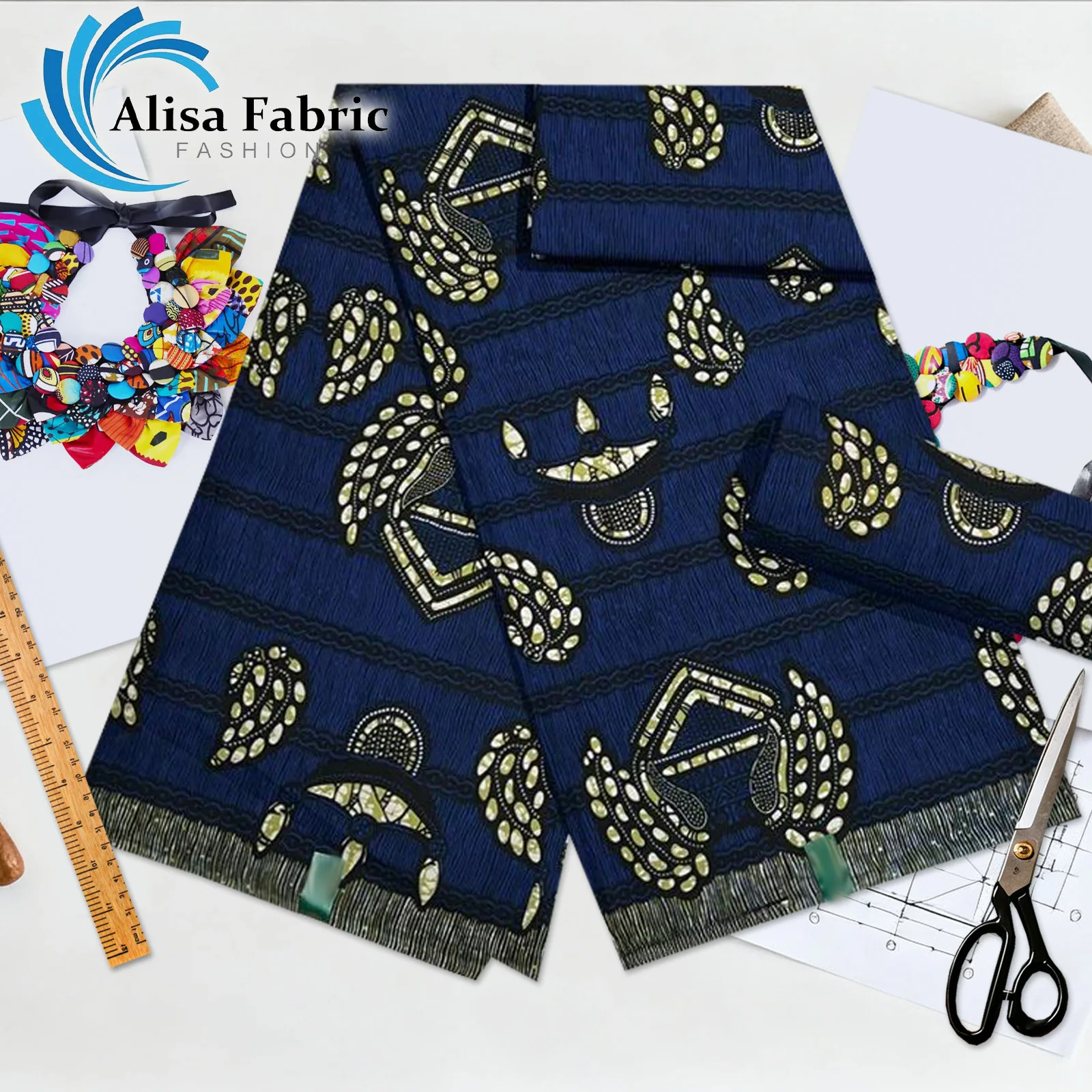 

2025 New style African wax fabric high quality 6yards veritable guaranteed nigerian fabric for fashion dress