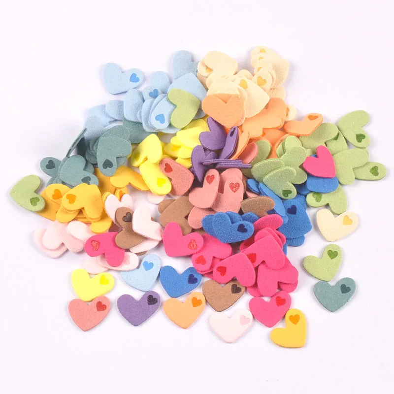 50Pcs Heart Pattern Love Embossing Leather Labels Clothes DIY Sewing Accessories Garment Supplies Banner Handwork Tags c3508