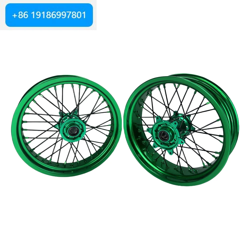 Chinese Factory Supply Motorcycle Accessories Aluminum Alloy 17 Inch Motorcycle Wheels KX/KXF for Supermoto