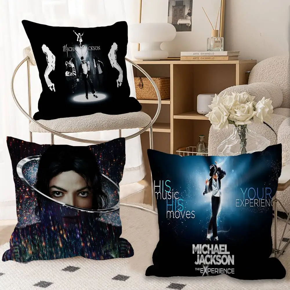 Singer Michael J-Jackson Pillow Covers Cartoon Sofa Decorative Home Double-sided Printing Short Plush Cute Cushion Cover