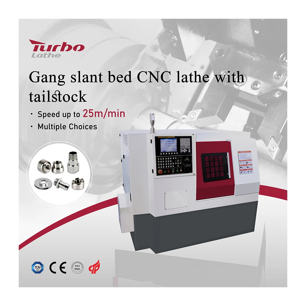H32 محرك رئيسي ، سرير مائل ، مخرطة Hine ، أقصى طول CNC الشغل ، 3.7Kw