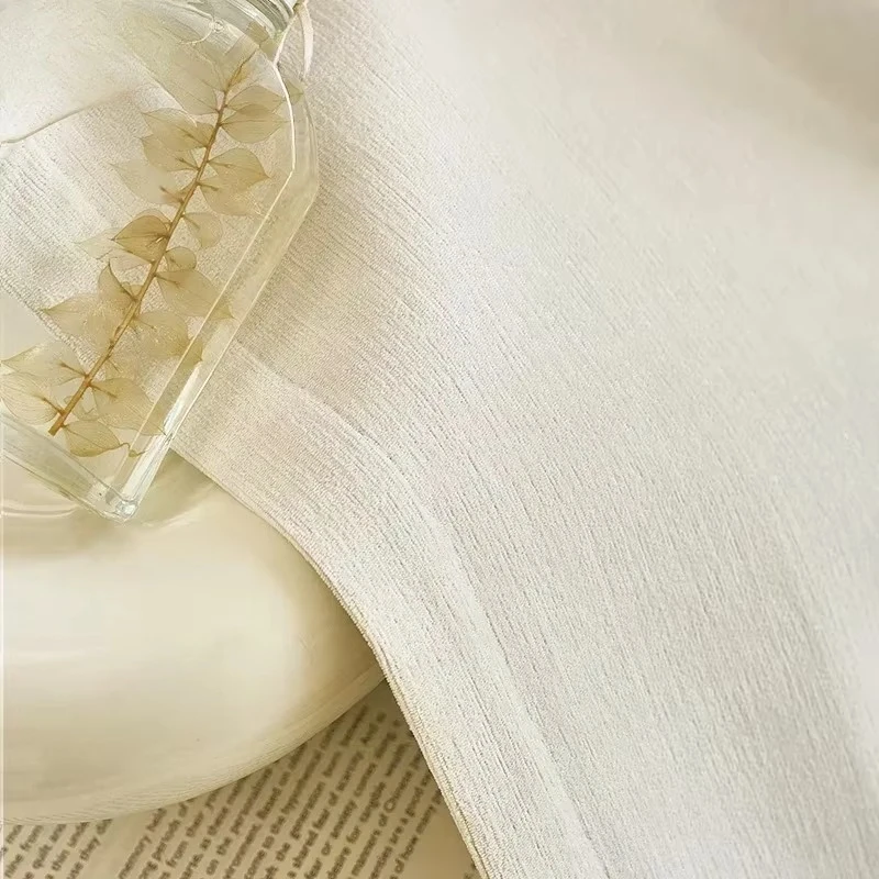 

Cream Velvet Chenille Blackout Curtains for Living Room Luxury Bedroom Thickened Cream Fabric Tulle Elegant Window Custom Tulle