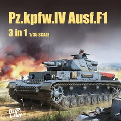 테두리 모델 조립 탱크 모델 키트, BT-003 PANZER IV F1 3in 1 1/35