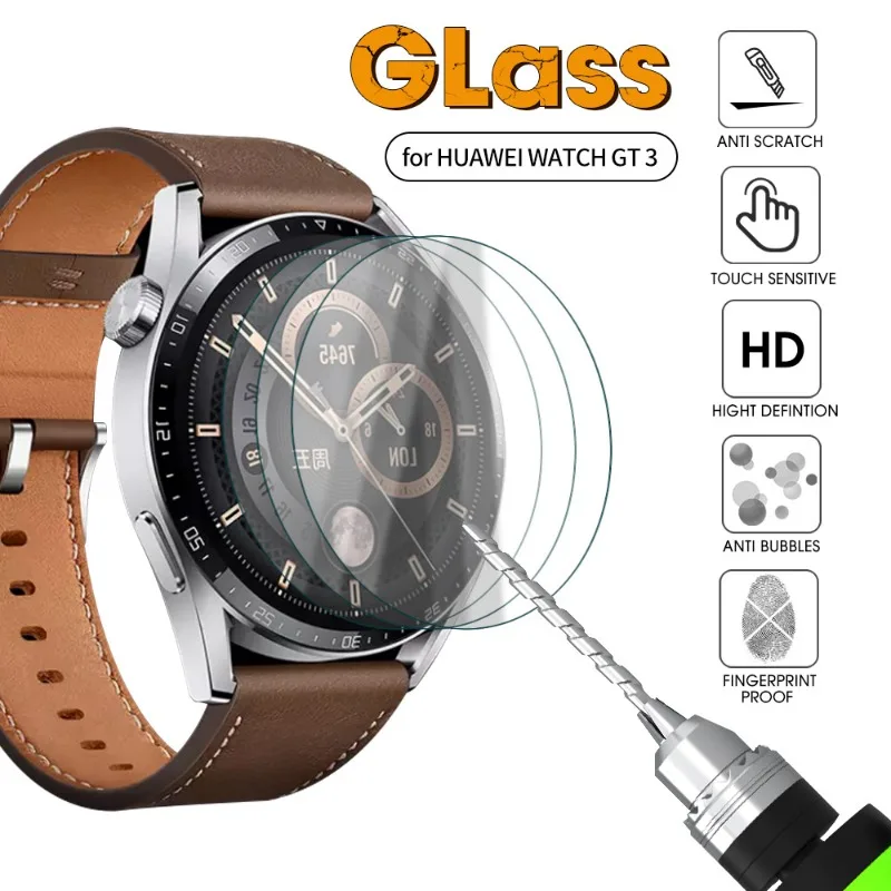 Tempered Glass for Huawei Watch GT 3 2 Pro Screen Protectors Anti-scratch Protective Film for Huawei Watch GT3 Pro Glass Cover