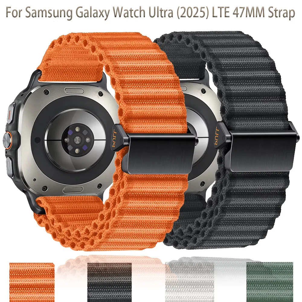 Trail Band für Samsung Galaxy Watch Ultra (2025) 47 mm Nylon gewebtes Schlaufenarmband Sport Ersatzarmband Galaxy Ultra Zubehör