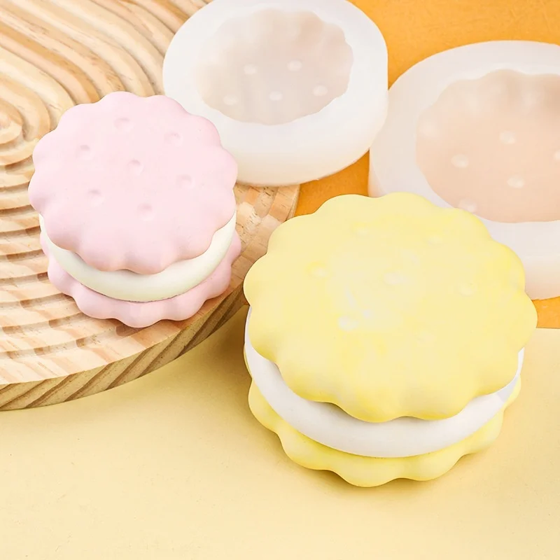 3/4 Inch Round Biscuit Chocolate Cookie Silicone Mold DIY Layered Sandwich Mousse Cake Mold Household Kitchen Baking Accessories