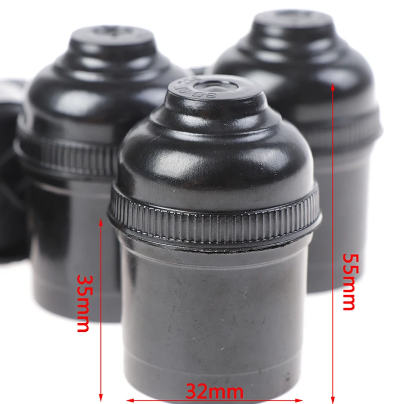 5pcs E27 4A Retro Light Bulb Lamp Holder Pendant Edison Screw Cap Socket Fittings