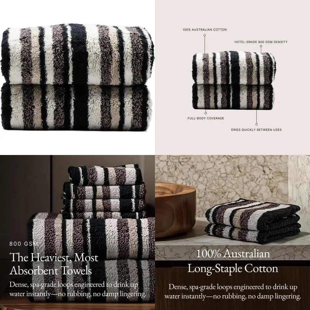 

Luxury Heavy Duty Australian Cotton Bath Sheets Set of 2 - Extra Large 800GSM Plush and Absorbent Towels