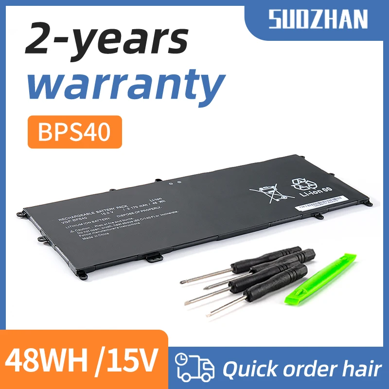 

SUOZHAN VGP-BPS40 Laptop Battery For SONY Vaio Flip 14A SVF14N SVF 15A SVF15N17CXB VGP-BPS40 15V 3170mAh