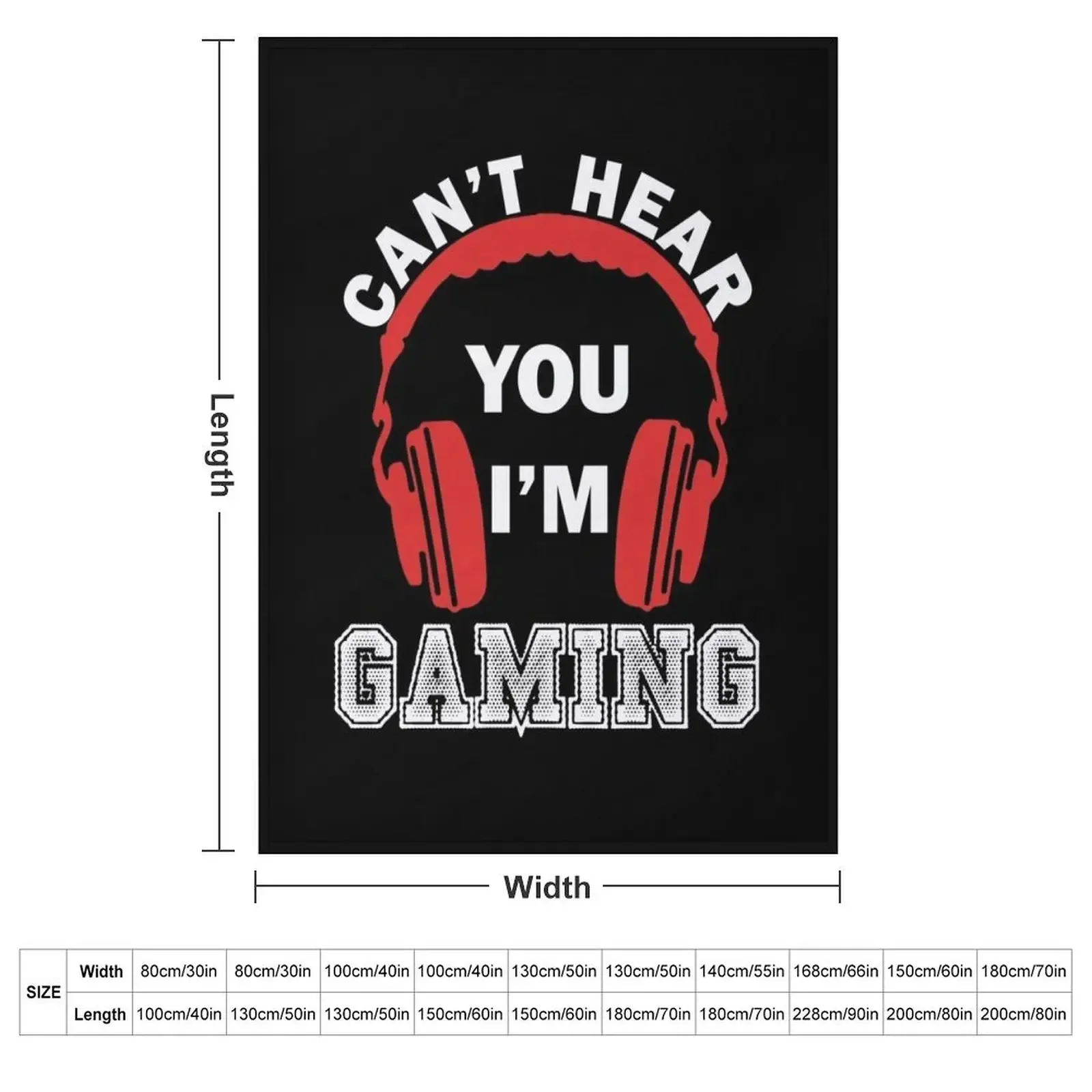Video Gaming Gift Gamer Headset Design Throw Blanket couch cozy soft plush fuzzy picnic outdoor blanket