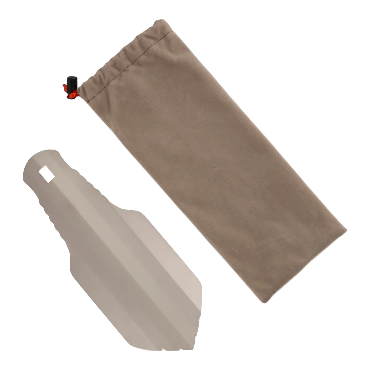 Espátula de penico ultraleve de titânio puro, pá compacta para cocô ao ar livre/espátula multiferramenta para caminhadas, acampamento e sobrevivência