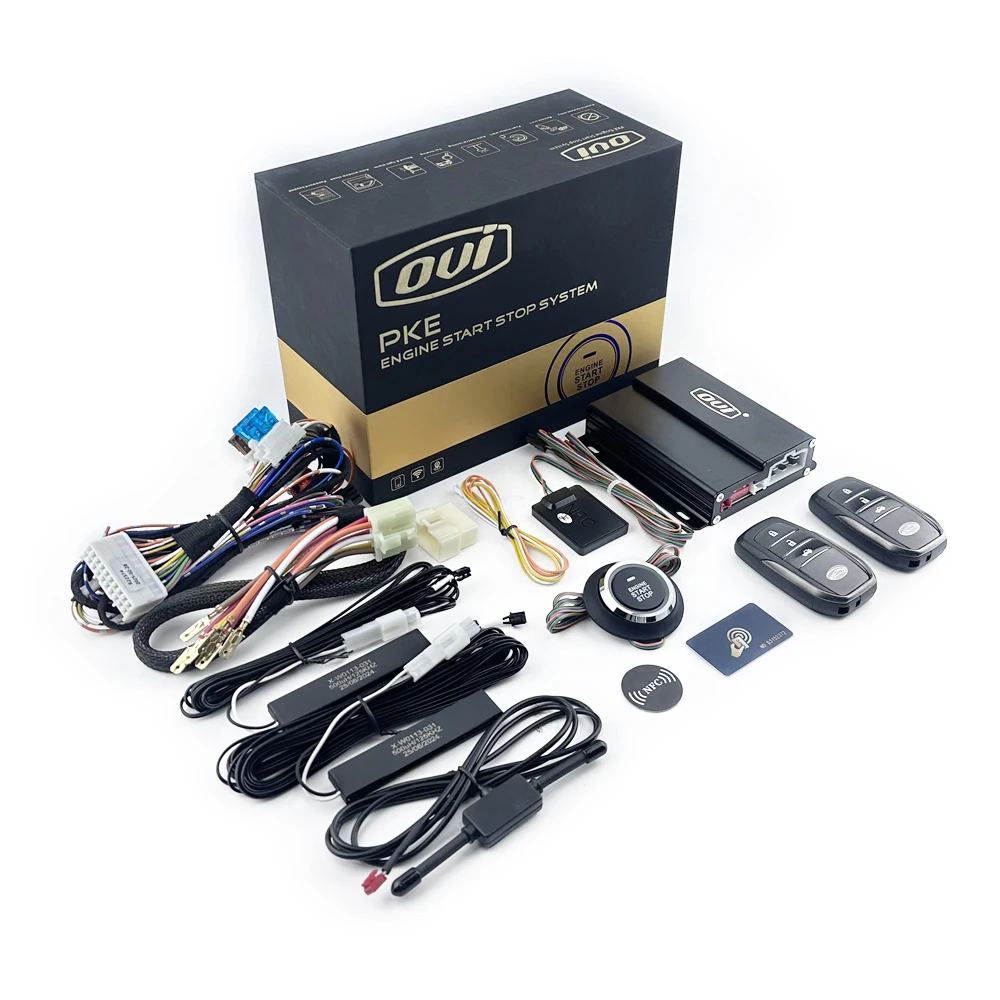 OVI-9100 Universal Pke Keyless Entry Remote Starter Car 95% Vehicle Compatibility Car Alarm Push To Start
