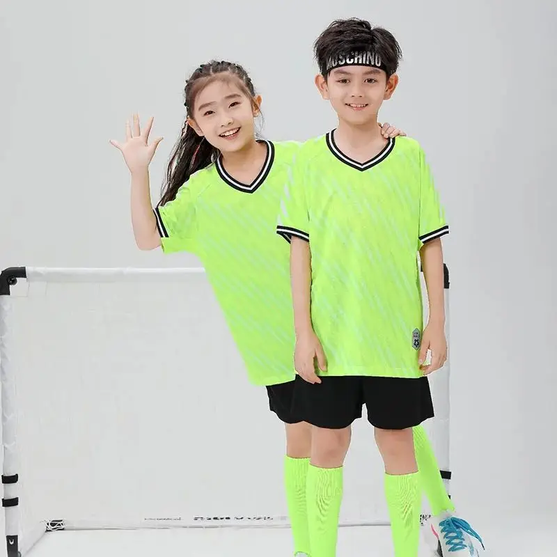 Multi Farben Kinder Fußball Fußball Jersey Kinder Kits Kurzarm Kind Fußball Trikots Uniformen Laufen Sportbekleidung