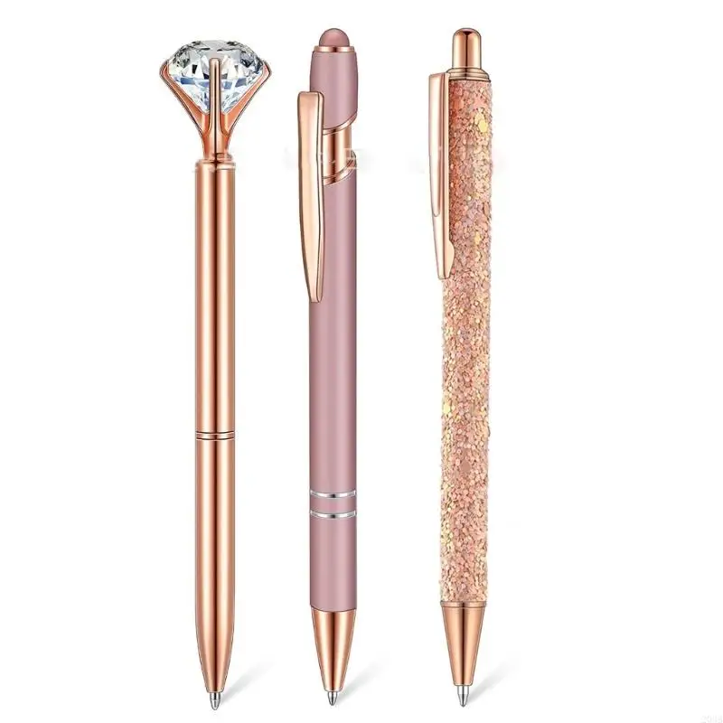 203b 6pcs قابلة للتراجع عن مكتب قلم الحبر كتابة أقلام التوقيع على القلم