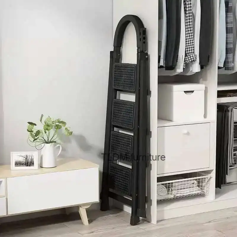 

Nordic Folding Ladder for Home Carbon Steel Ladder Telescopic Multifunctional Simple Creative Household Step Ladders for Hotel