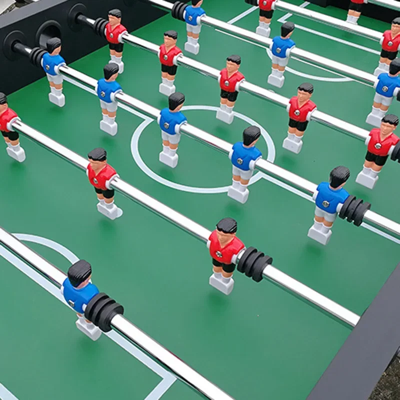 1.4m Black Classic Table 8-pole Football Machine Adult Children Soccer Table Foosball Football Table Games Unisex Entertainment